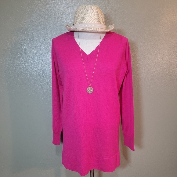 WORTH NEW YORK, WOOL BLEND PINK SWEATER, LARGE - Picture 3 of 9